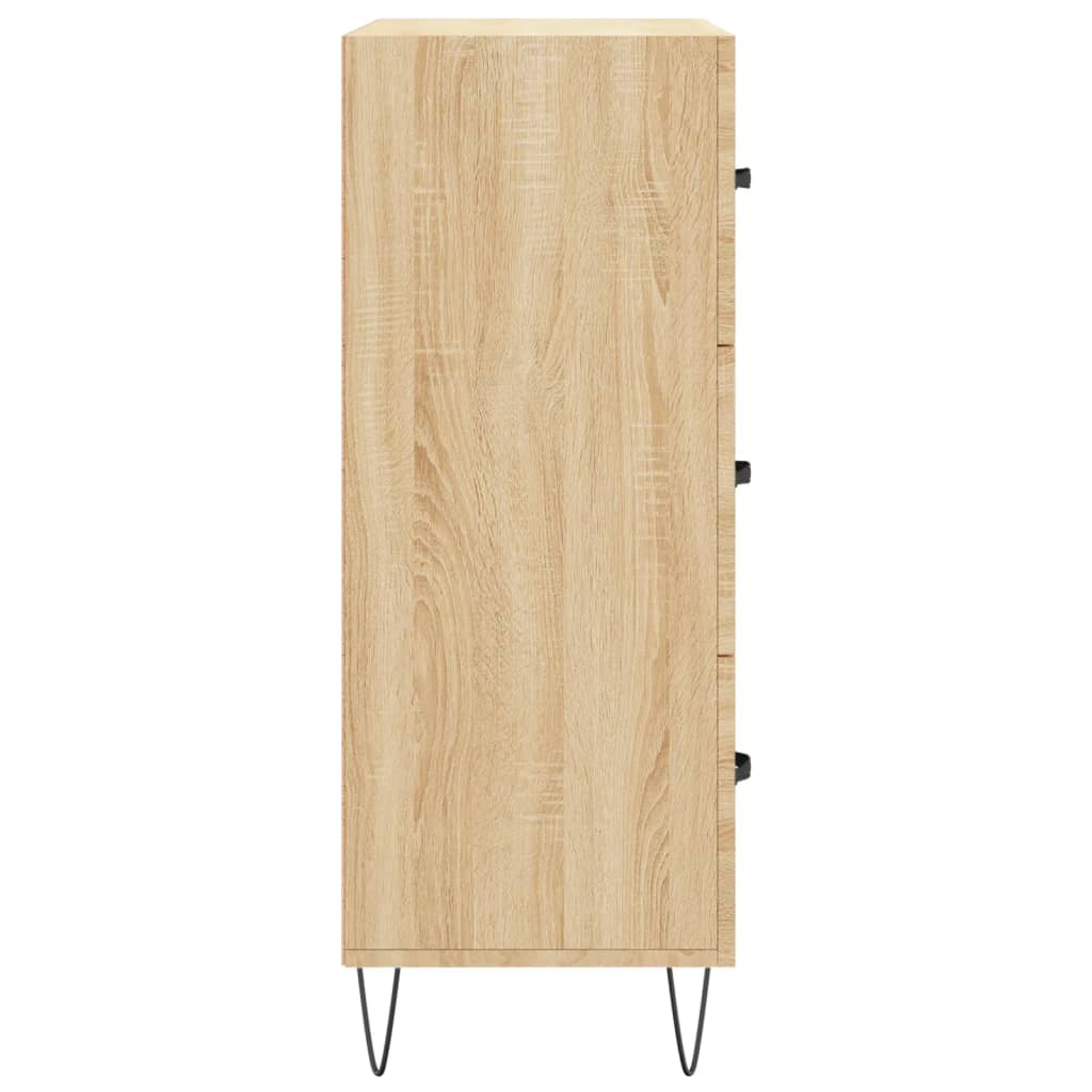Dressoir 69,5x34x90 cm bewerkt hout sonoma eikenkleurig