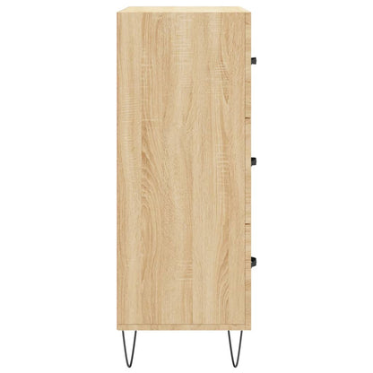 Dressoir 69,5x34x90 cm bewerkt hout sonoma eikenkleurig
