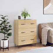 Dressoir 69,5x34x90 cm bewerkt hout sonoma eiken