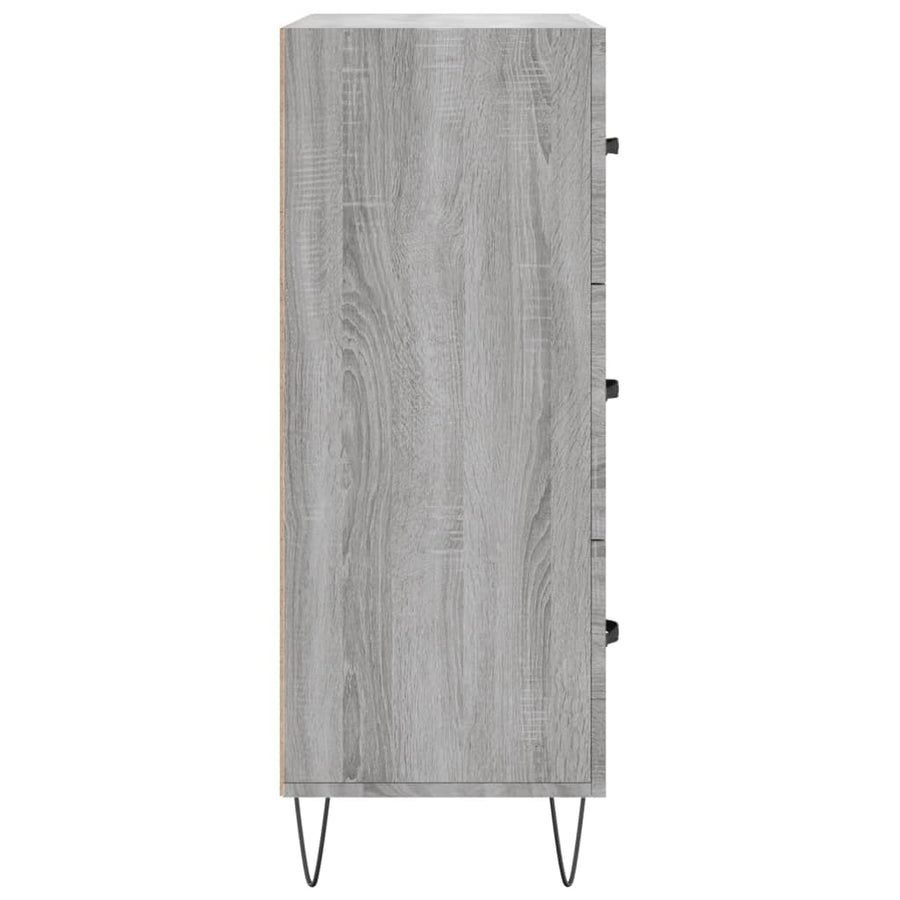 Dressoir 69,5x34x90 cm bewerkt hout grijs sonoma eikenkleurig