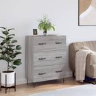 Dressoir 69,5x34x90 cm bewerkt hout grijs eikenkleurig