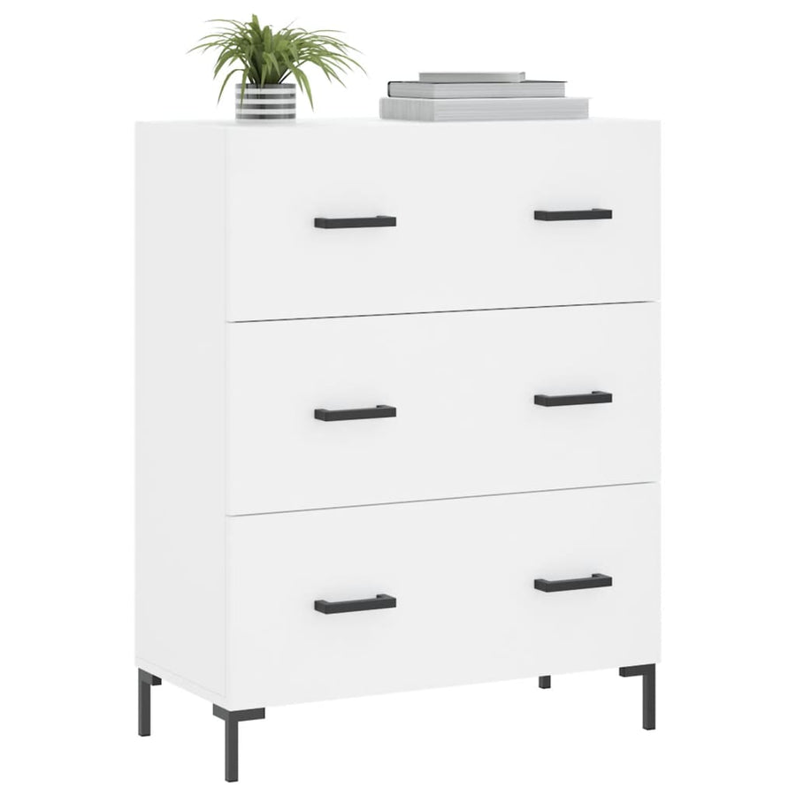 Dressoir 69,5X34X90 Cm Bewerkt Hout Wit