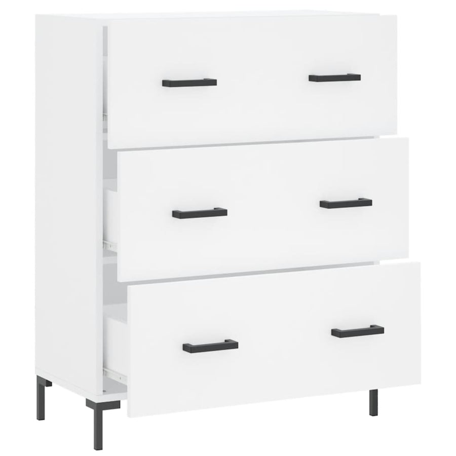 Dressoir 69,5X34X90 Cm Bewerkt Hout Wit