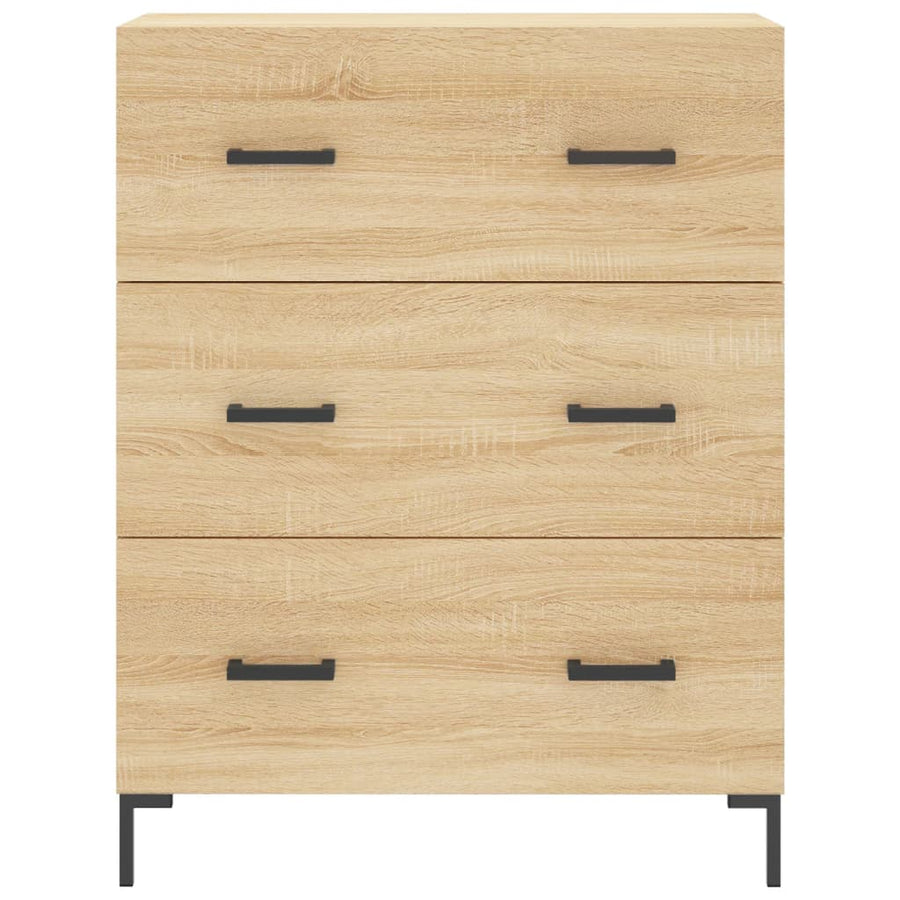 Dressoir 69,5X34X90 Cm Bewerkt Hout Sonoma Eikenkleurig