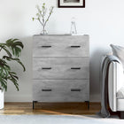 Dressoir 69,5x34x90 cm bewerkt hout betongrijs