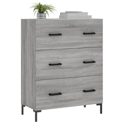 Dressoir 69,5X34X90 Cm Bewerkt Hout Grijs Sonoma Eikenkleurig