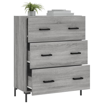 Dressoir 69,5X34X90 Cm Bewerkt Hout Grijs Sonoma Eikenkleurig