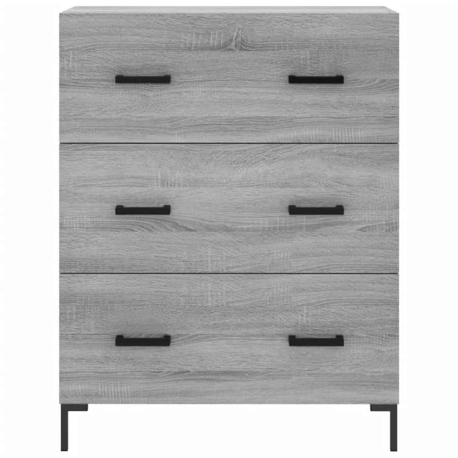 Dressoir 69,5X34X90 Cm Bewerkt Hout Grijs Sonoma Eikenkleurig