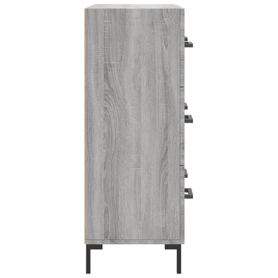 Dressoir 69,5X34X90 Cm Bewerkt Hout Grijs Sonoma Eikenkleurig