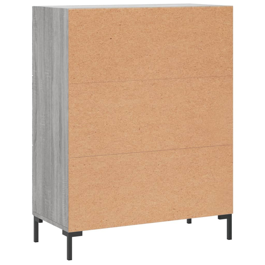 Dressoir 69,5X34X90 Cm Bewerkt Hout Grijs Sonoma Eikenkleurig