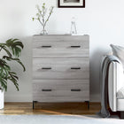 Sideboard 69.5x34x90 cm engineered wood grey Sonoma oak look