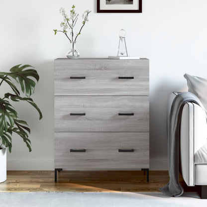 Dressoir 69,5X34X90 Cm Bewerkt Hout Grijs Sonoma Eikenkleurig