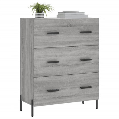 Dressoir 69,5X34X90 Cm Bewerkt Hout Grijs Sonoma Eikenkleurig