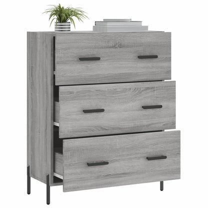 Dressoir 69,5X34X90 Cm Bewerkt Hout Grijs Sonoma Eikenkleurig