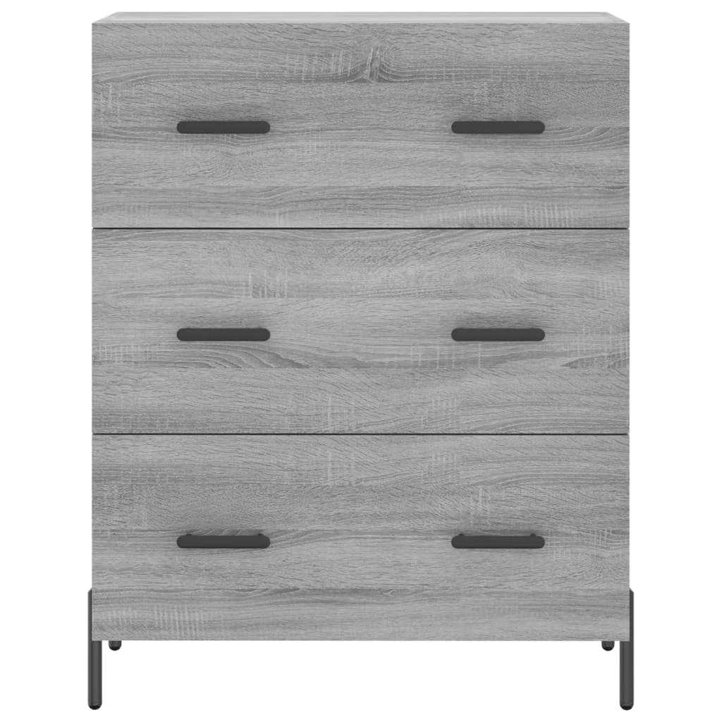 Dressoir 69,5X34X90 Cm Bewerkt Hout Grijs Sonoma Eikenkleurig