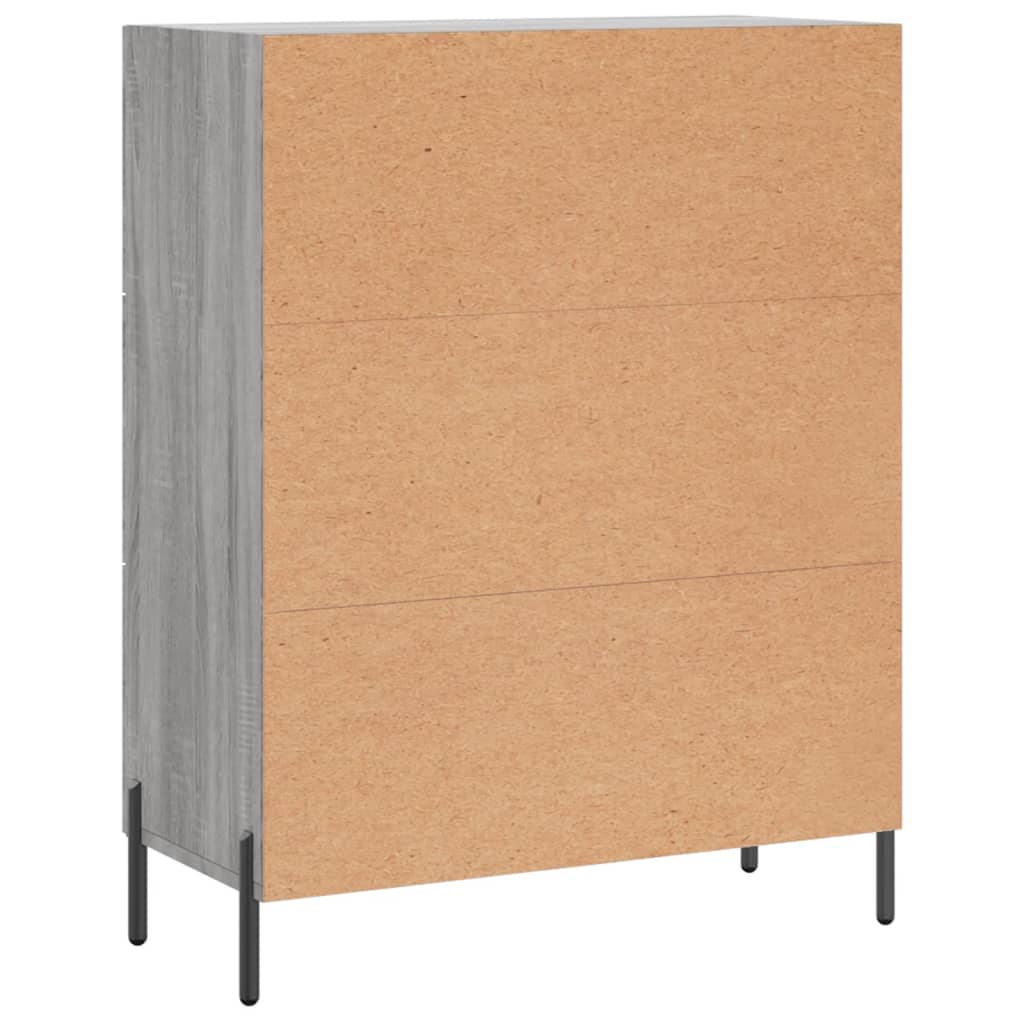 Dressoir 69,5X34X90 Cm Bewerkt Hout Grijs Sonoma Eikenkleurig