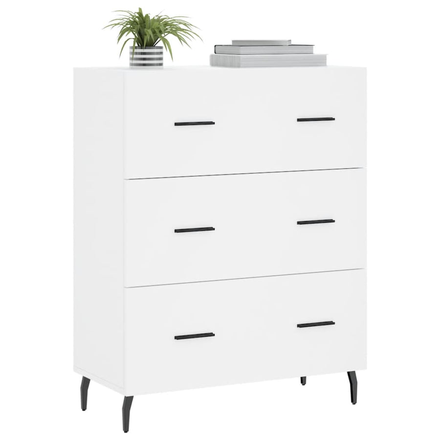 Dressoir 69,5X34X90 Cm Bewerkt Hout Wit
