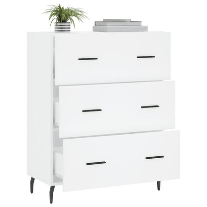 Dressoir 69,5X34X90 Cm Bewerkt Hout Wit