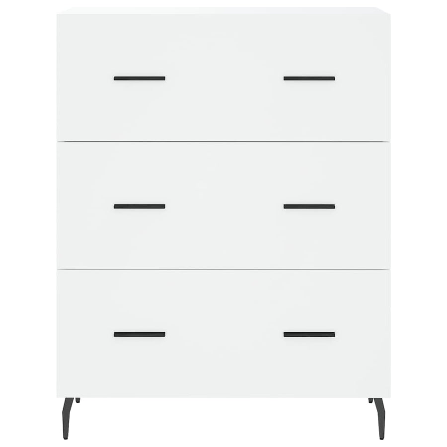 Dressoir 69,5X34X90 Cm Bewerkt Hout Wit