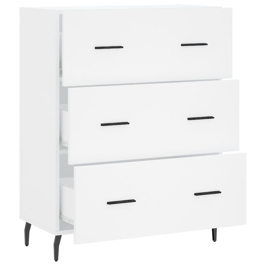 Dressoir 69,5X34X90 Cm Bewerkt Hout Wit