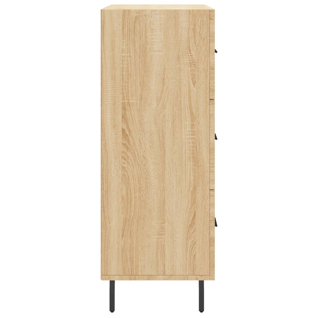Dressoir 69,5X34X90 Cm Bewerkt Hout Kleurig Sonoma eiken