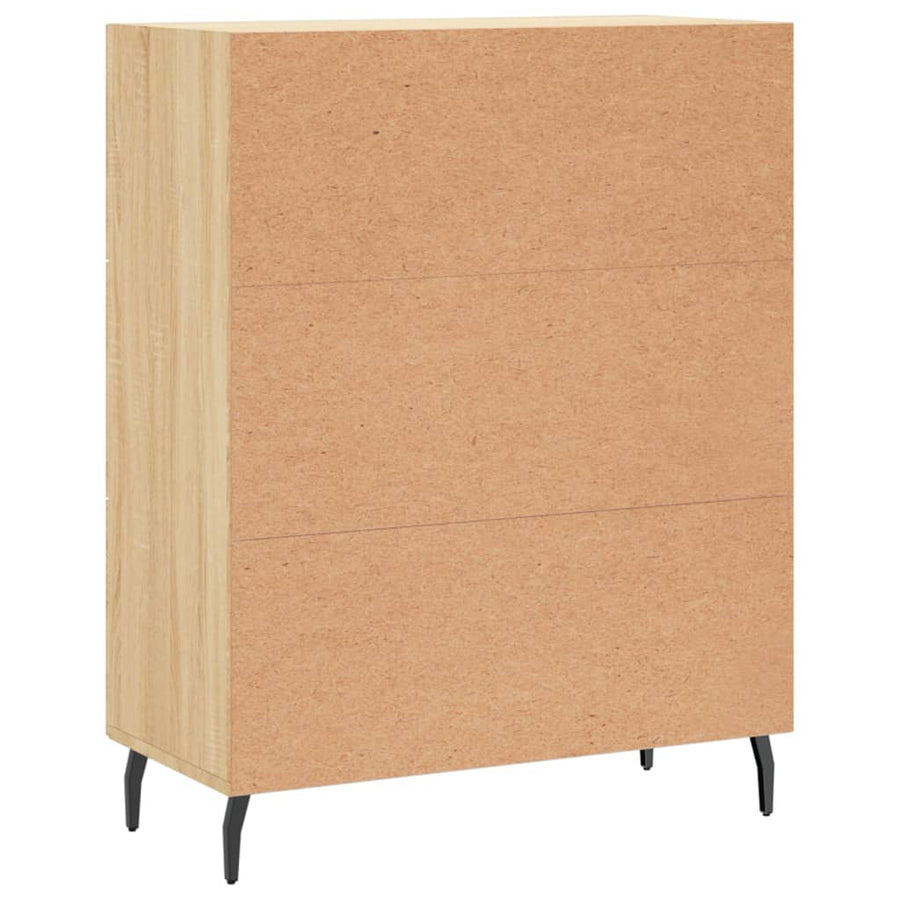 Dressoir 69,5X34X90 Cm Bewerkt Hout Kleurig Sonoma eiken