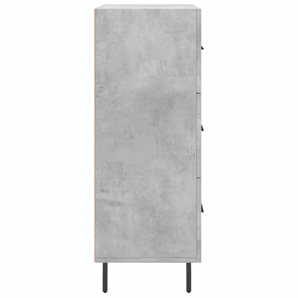Dressoir 69,5X34X90 Cm Bewerkt Hout Betongrijs