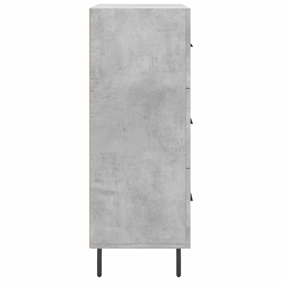 Dressoir 69,5X34X90 Cm Bewerkt Hout Betongrijs