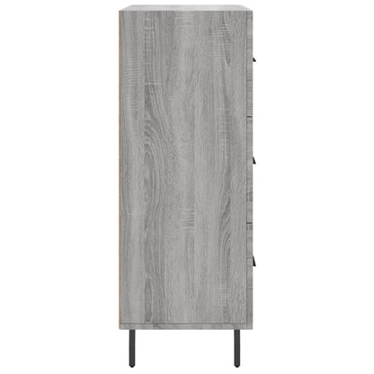 Dressoir 69,5X34X90 Cm Bewerkt Hout Eikenkleurig Grijs sonoma