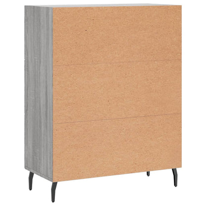 Dressoir 69,5X34X90 Cm Bewerkt Hout Eikenkleurig Grijs sonoma