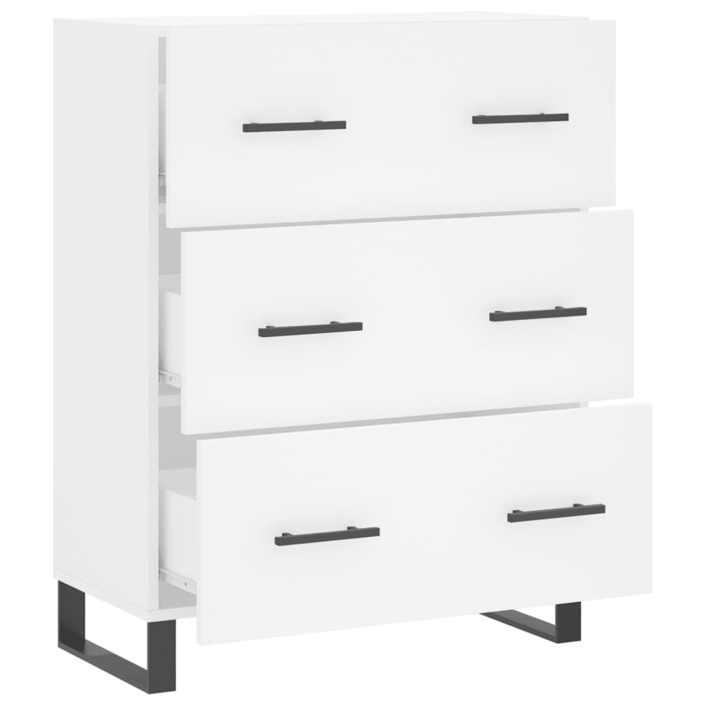 Dressoir 69,5X34X90 Cm Bewerkt Hout Wit