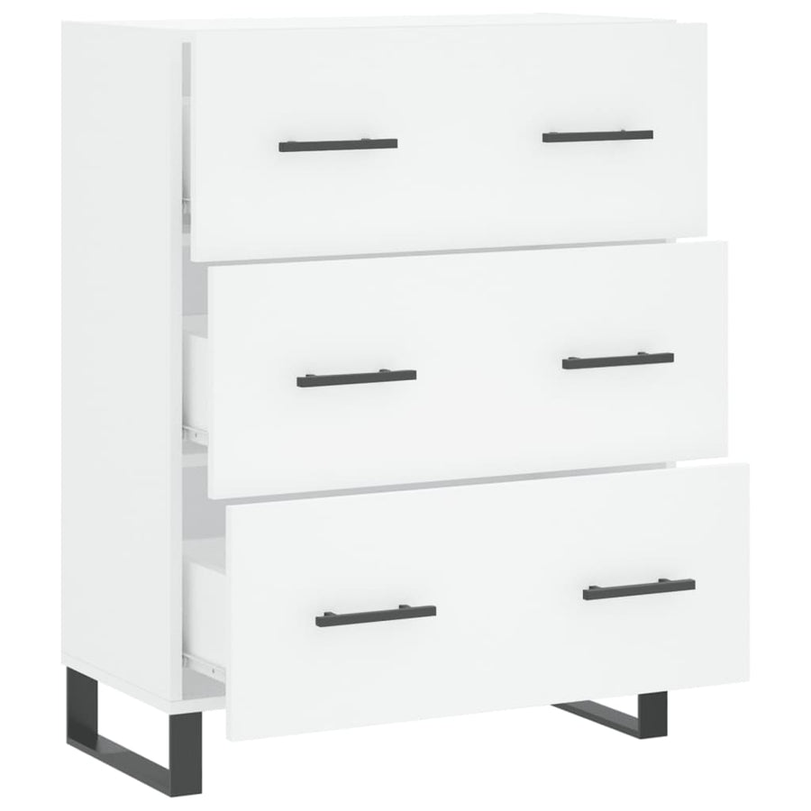 Dressoir 69,5X34X90 Cm Bewerkt Hout Wit
