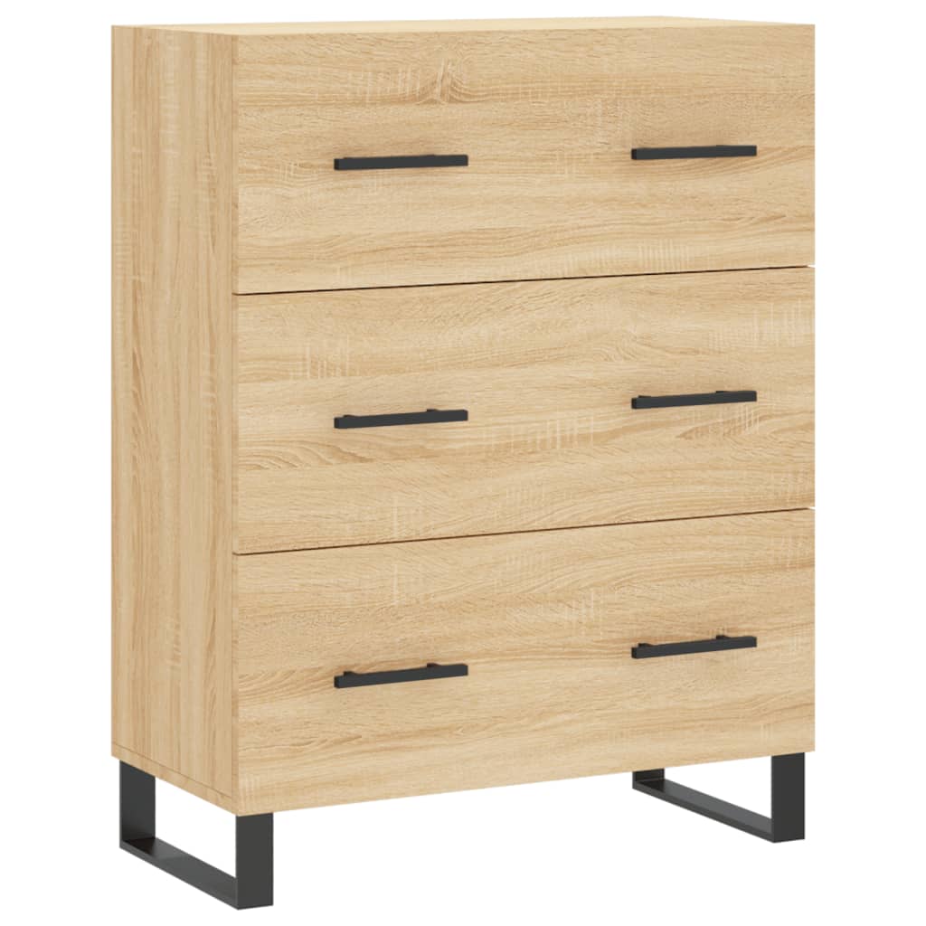 Dressoir 69,5x34x90 cm bewerkt hout sonoma eikenkleurig