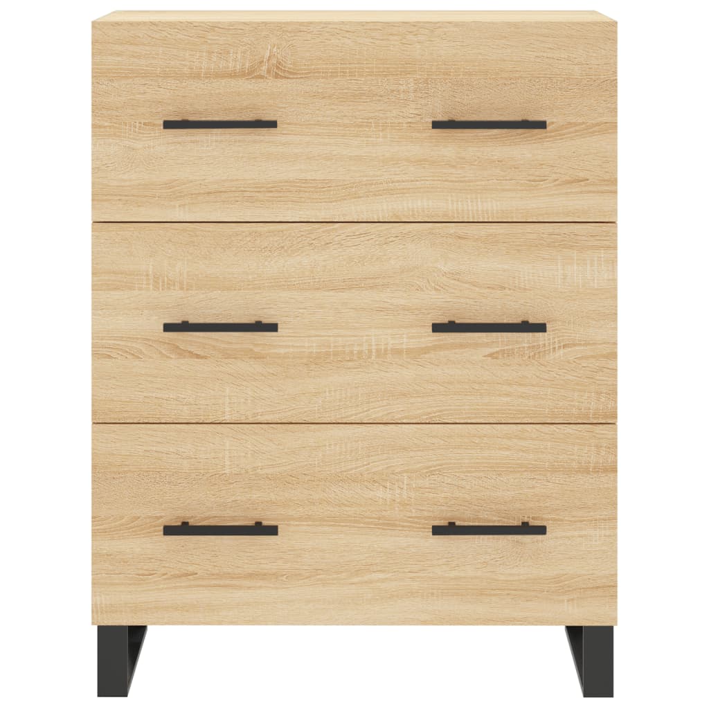 Dressoir 69,5x34x90 cm bewerkt hout sonoma eikenkleurig