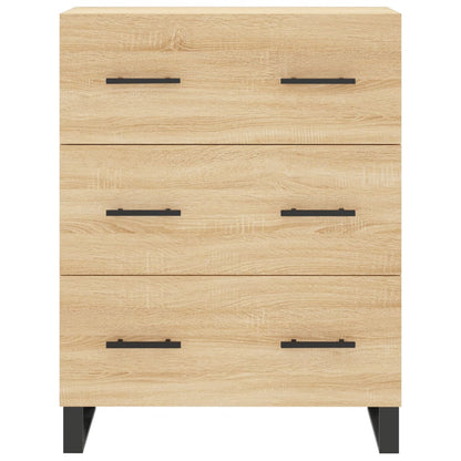 Dressoir 69,5x34x90 cm bewerkt hout sonoma eikenkleurig