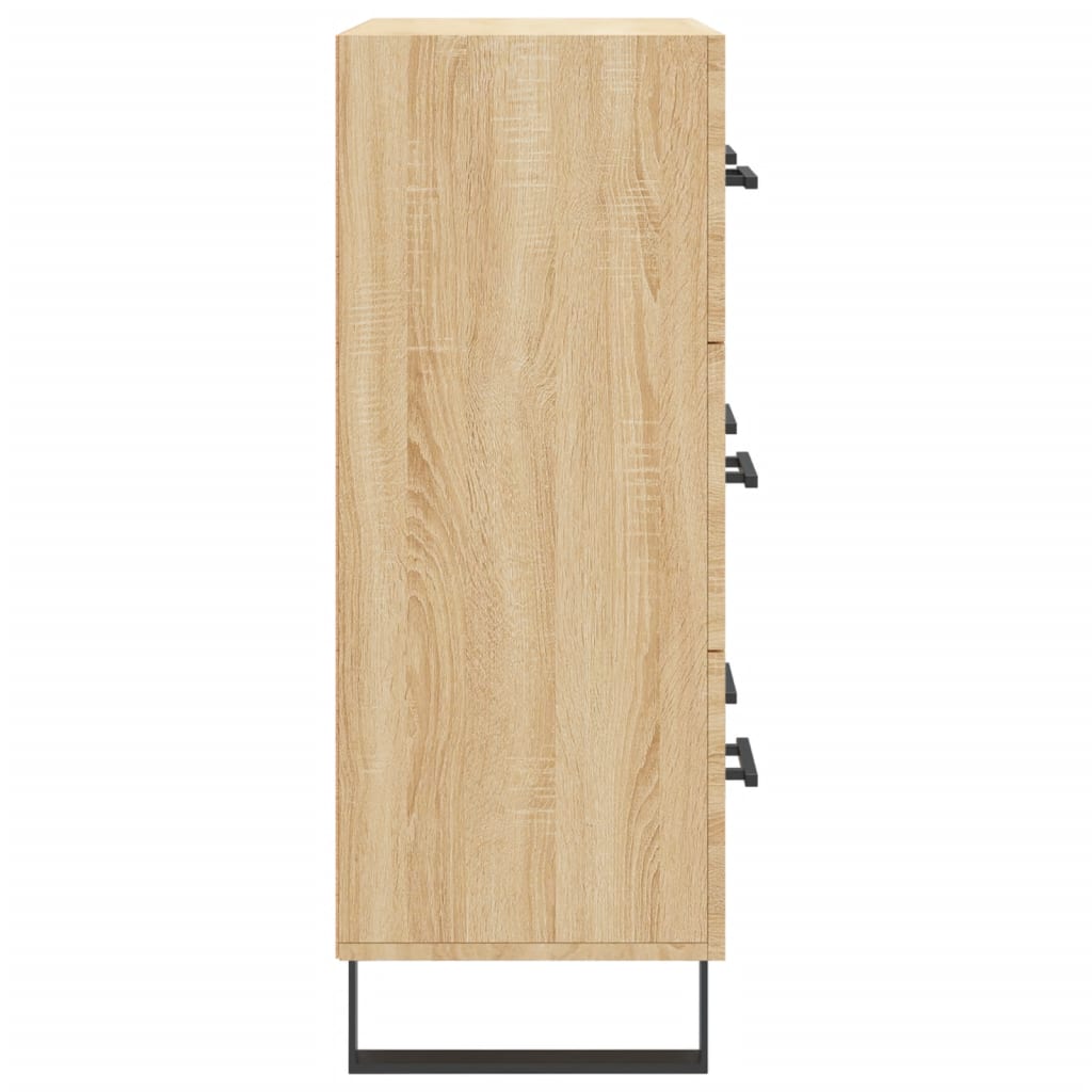 Dressoir 69,5x34x90 cm bewerkt hout sonoma eikenkleurig