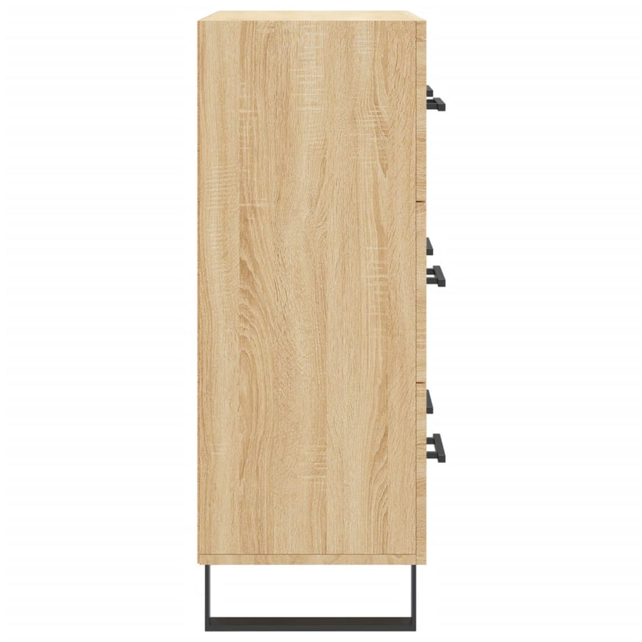 Dressoir 69,5x34x90 cm bewerkt hout sonoma eikenkleurig