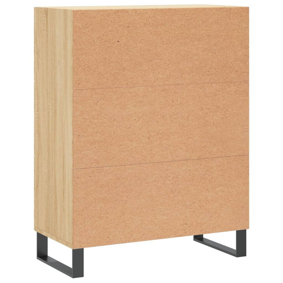 Dressoir 69,5x34x90 cm bewerkt hout sonoma eikenkleurig