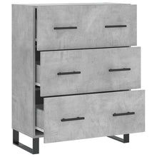 Dressoir 69,5X34X90 Cm Bewerkt Hout Betongrijs