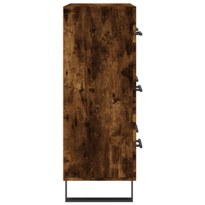 Dressoir 69,5x34x90 cm bewerkt hout gerookt eikenkleurig