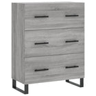 Sideboard 69.5x34x90 cm engineered wood grey Sonoma oak look