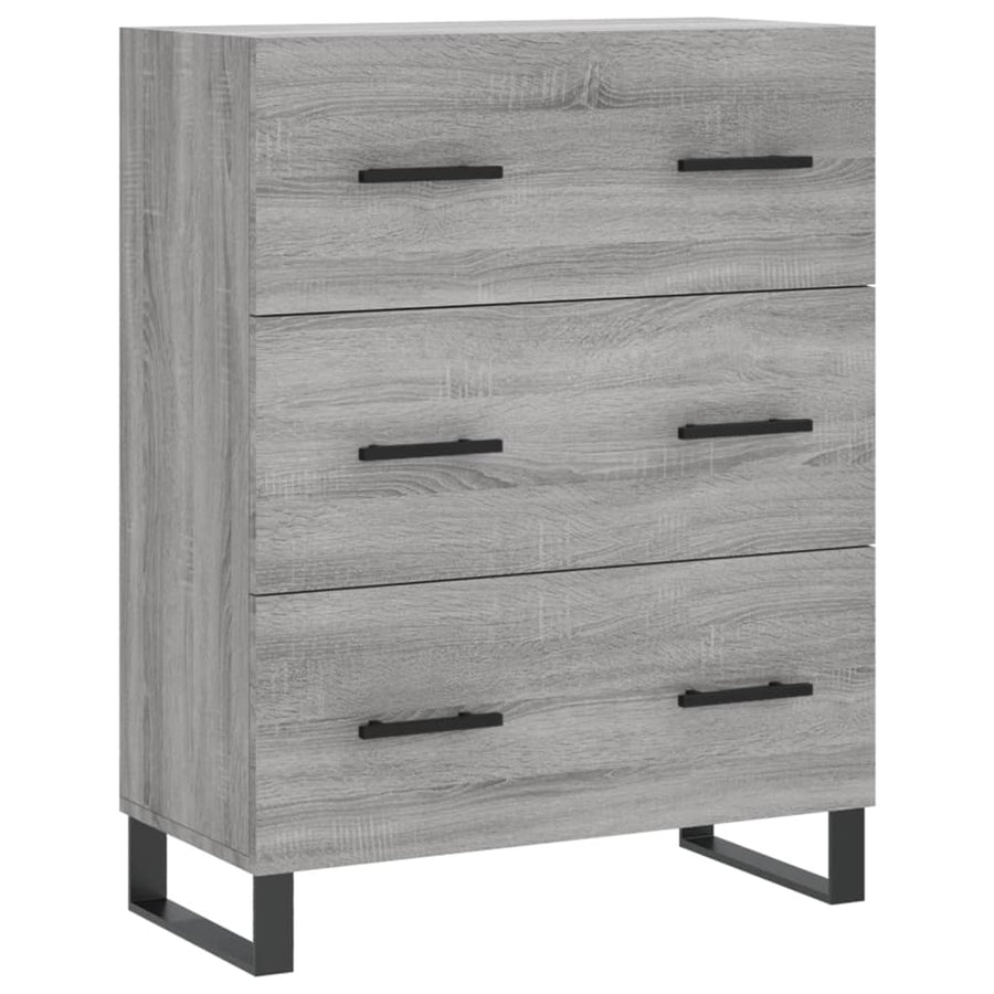 Dressoir 69,5X34X90 Cm Bewerkt Hout Grijs Sonoma Eikenkleurig