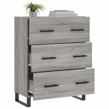 Dressoir 69,5X34X90 Cm Bewerkt Hout Grijs Sonoma Eikenkleurig
