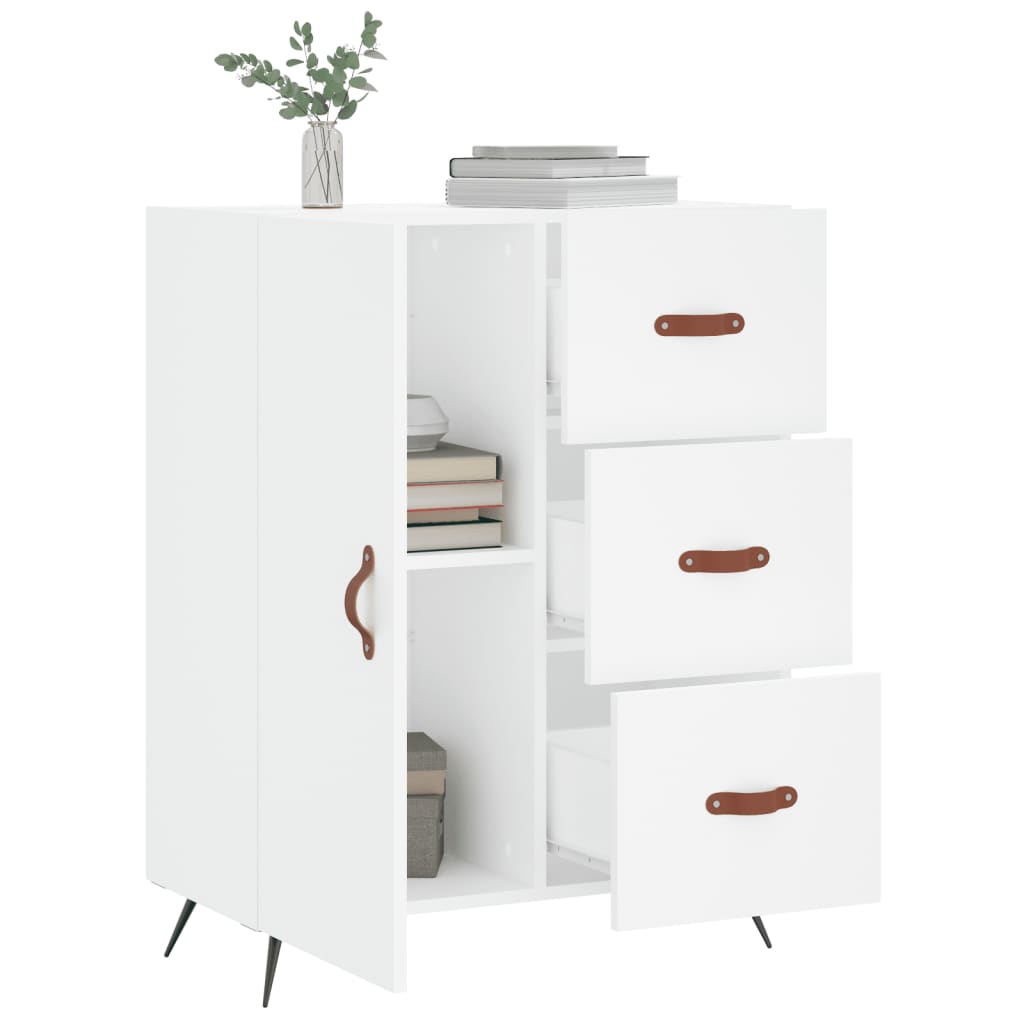 Dressoir 69,5X34X90 Cm Bewerkt Hout Wit