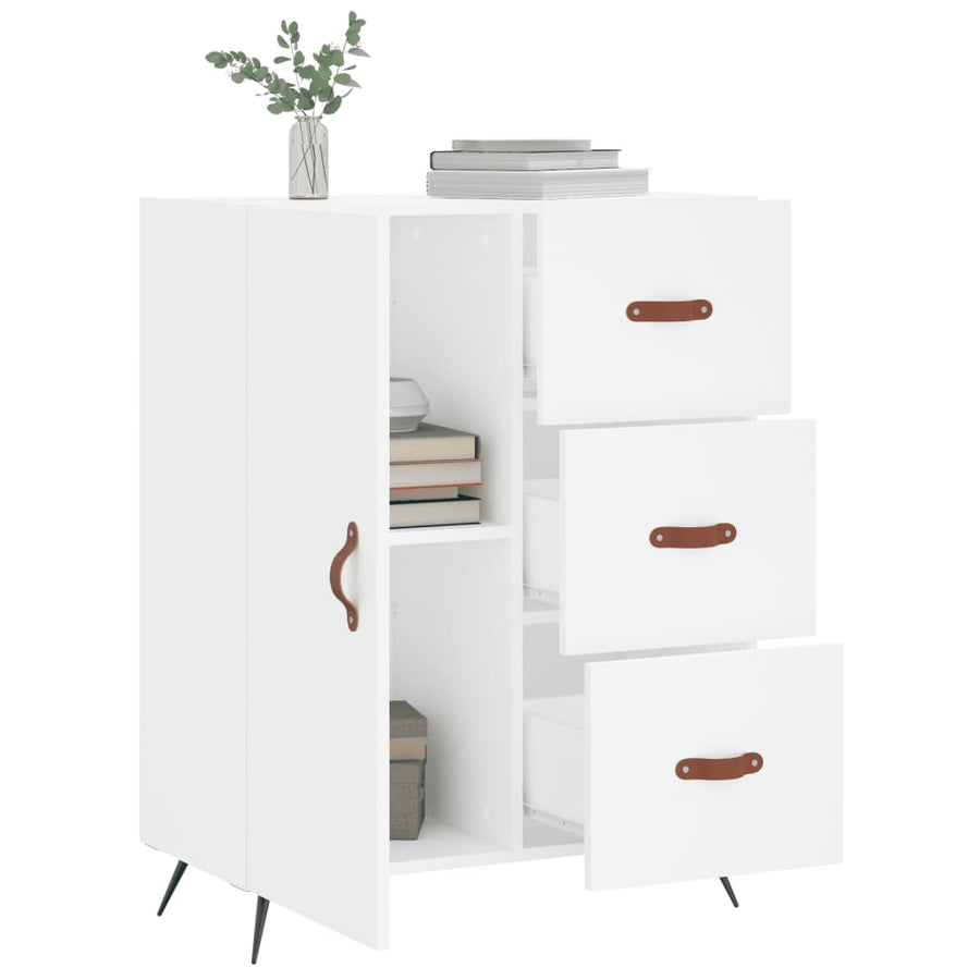 Dressoir 69,5X34X90 Cm Bewerkt Hout Wit