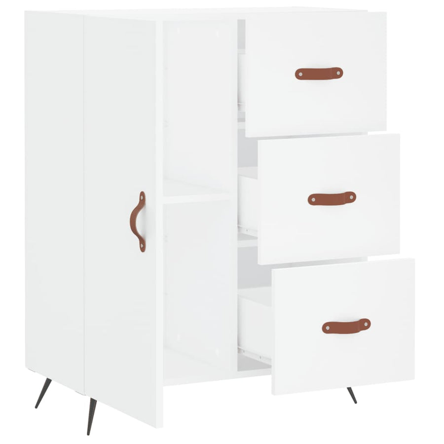 Dressoir 69,5X34X90 Cm Bewerkt Hout Wit