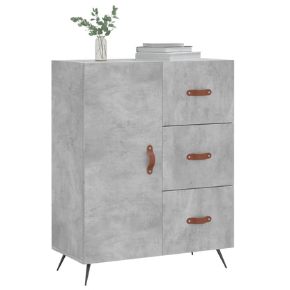 Dressoir 69,5X34X90 Cm Bewerkt Hout Betongrijs