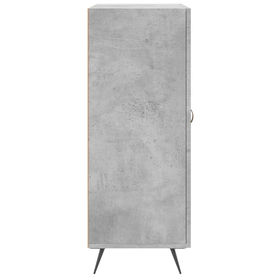 Dressoir 69,5X34X90 Cm Bewerkt Hout Betongrijs