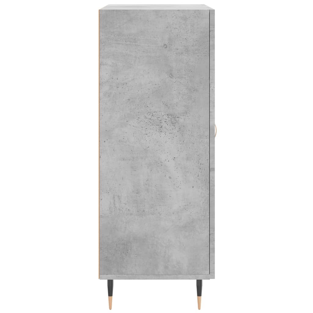 Dressoir 69,5X34X90 Cm Bewerkt Hout Betongrijs