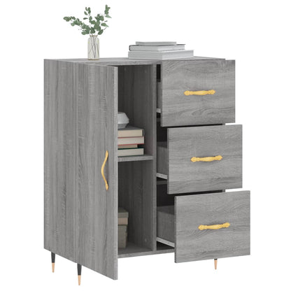 Dressoir 69,5X34X90 Cm Bewerkt Hout Grijs Sonoma Eikenkleurig